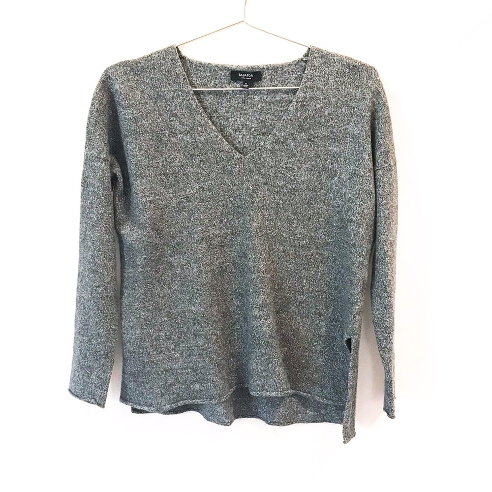 Aritzia | Babaton gray linen blend sweater size M